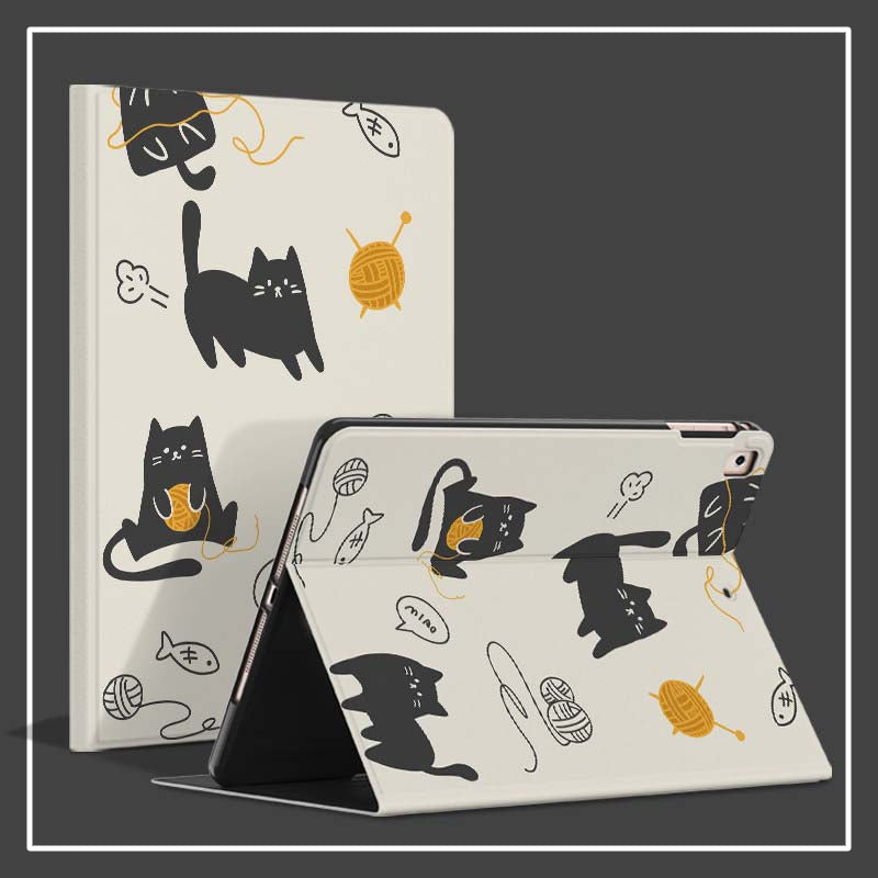 Black Cat iPad Pro Case iPad Air Smart Folio Cases Cat Owner Gifts (3)