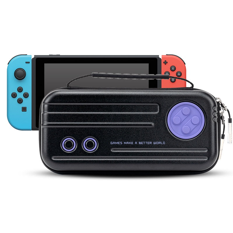 Black Game Console Switch OLED Case Retro Switch Carrying Cases (9)