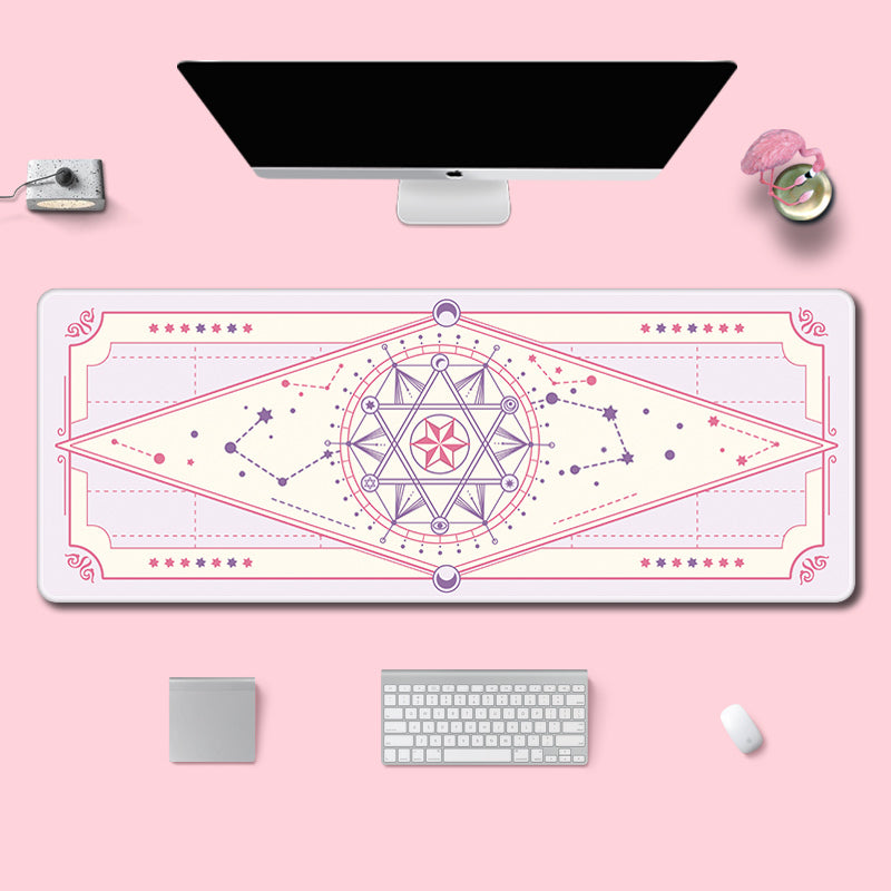 C36-13 Stars Gaming Desk Mat Starry Mouse Mat Astronomy Game Room Decor