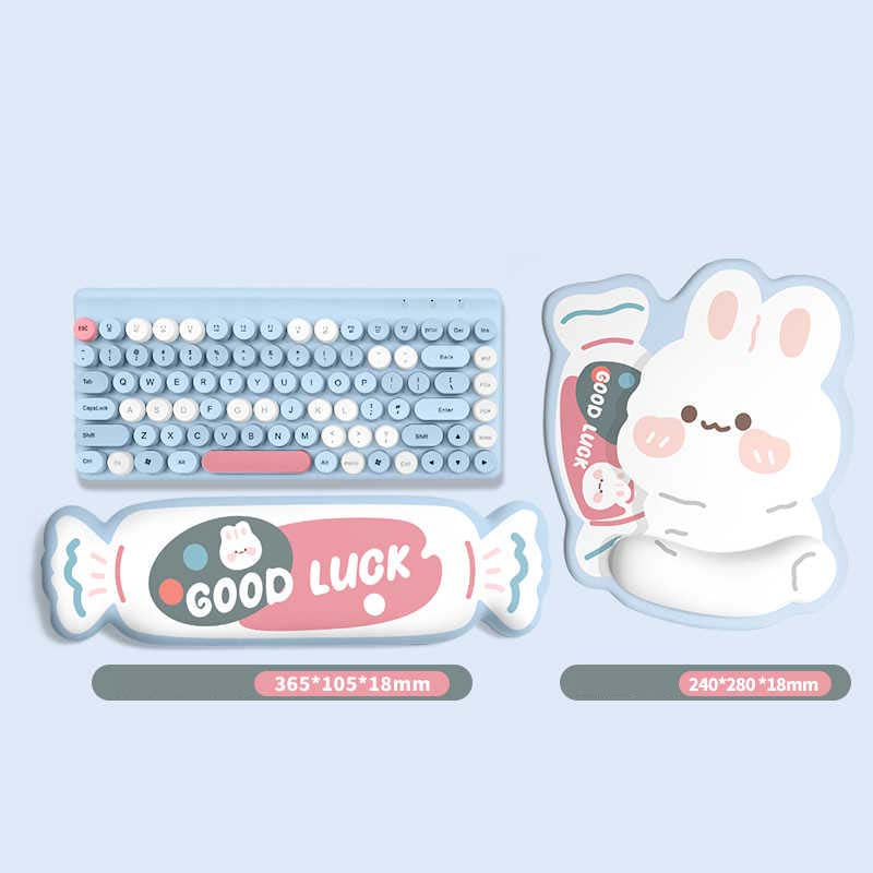 The Candy Bunny Mouse Pad & Keyboard Wrist Rest