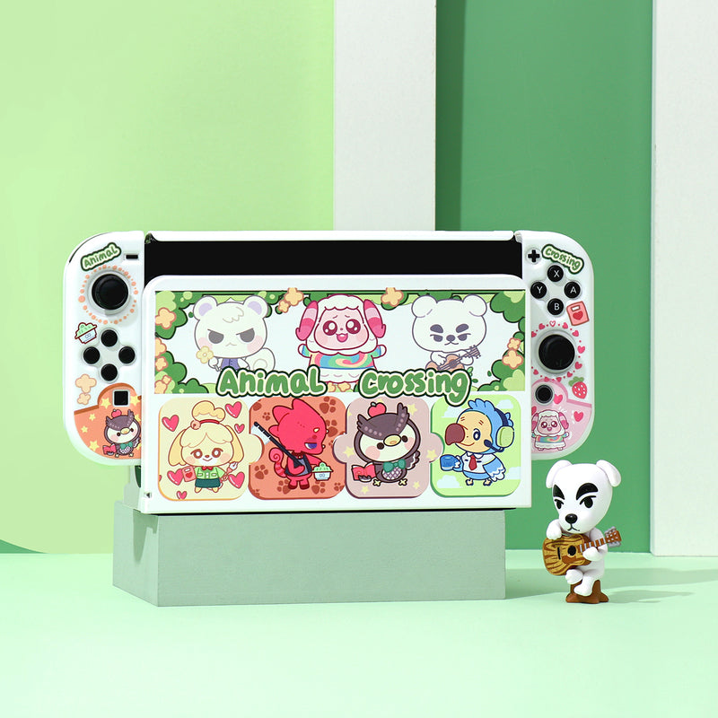 ACNH Switch OLED Cover + TV Dock Set