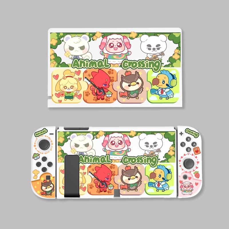 Chibi ACNH Switch OLED Cover Set Animal Crossing Swtich Charging Dock (2)