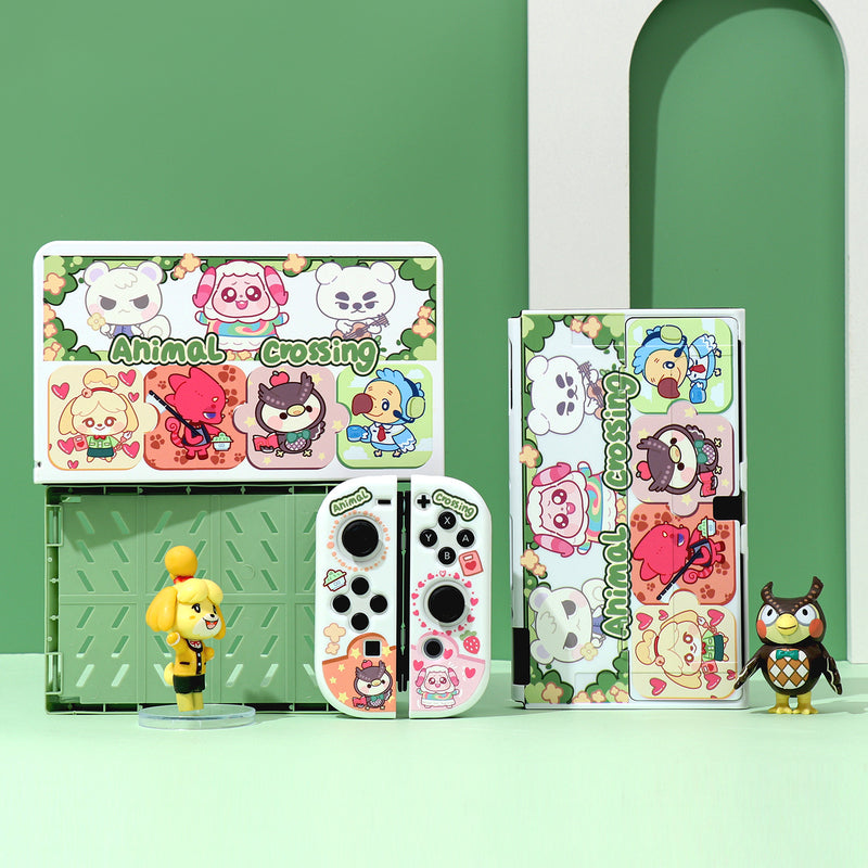 Chibi ACNH Switch OLED Cover Set Animal Crossing Swtich Charging Dock (4)