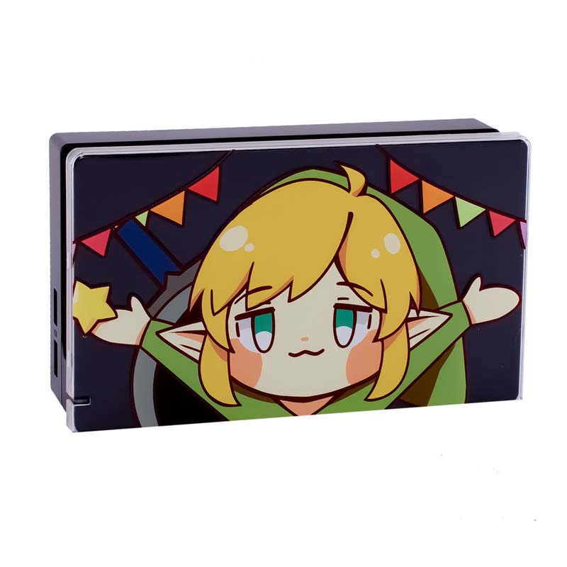 Chibi Link Switch OLED Case Zelda Switch Case TV Dock Shell Cover (3)