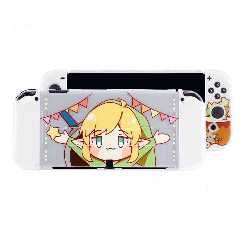 Chibi Link Switch OLED Case Zelda Switch Case TV Dock Shell Cover (5)
