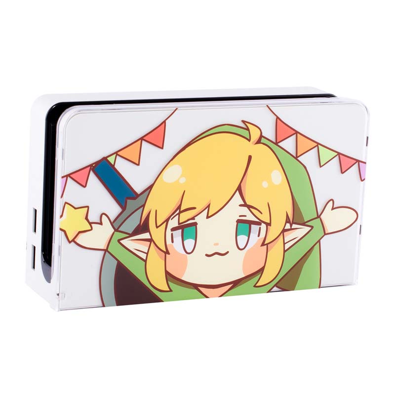 Chibi Link Switch OLED Case Zelda Switch Case TV Dock Shell Cover (6)
