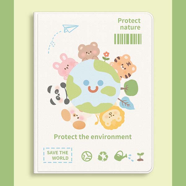 Cute Animal iPad Cases with Silk Texture