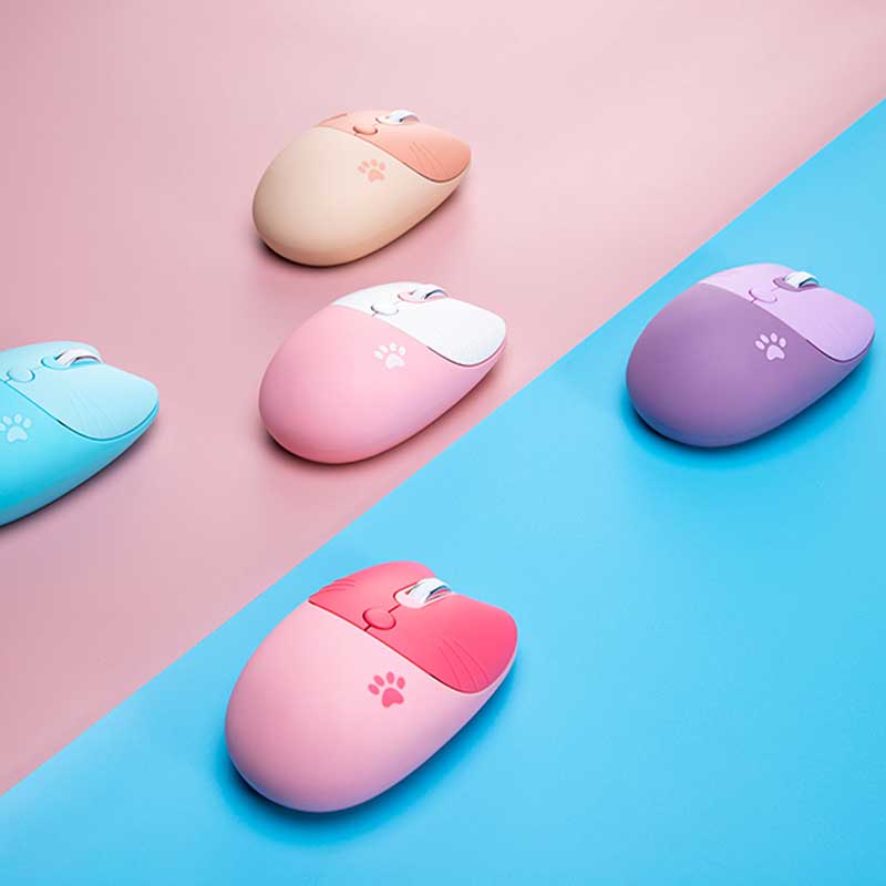 Cute Cat Wireless Mouse - Pastel Colors