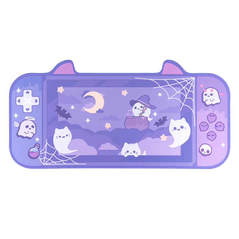 "Ghost Cat" Halloween Desk Mat