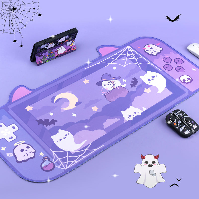 "Ghost Cat" Halloween Desk Mat
