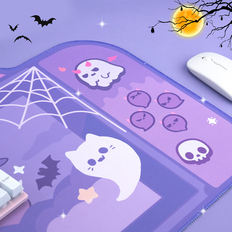 "Ghost Cat" Halloween Desk Mat