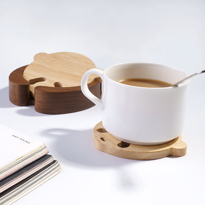 Handcrafted Panda Coaster Set with Stand