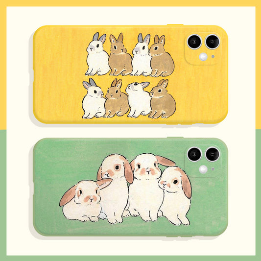 Cute Rabbit Phone Case Kawaii Bunny Art Rabbit Owner Gifts (1)