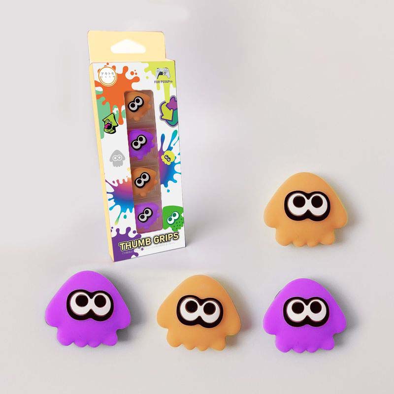 Cute Splatoon Switch Pro Controller Thumb Grips Splatoon 3 PS4 PS5 Joystick Covers (4)