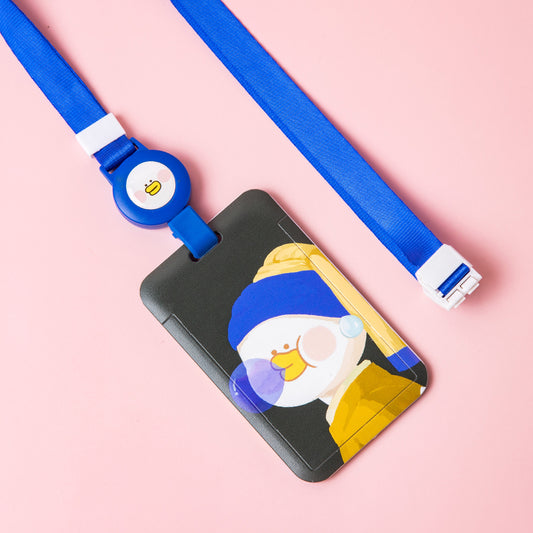 Famous Paintings Card Holders Art Parody Badge Holder with Lanyard (10)