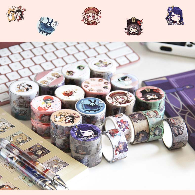 Genshin Impact Character Washi Tape Collection
