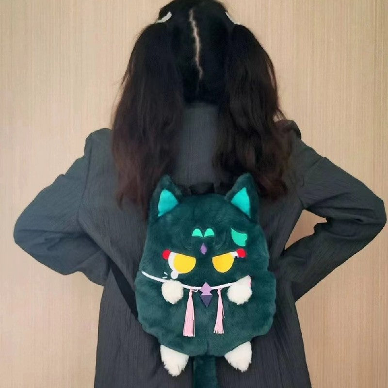 Genshin Xiao Cat Backpack: Whimsical, Portable, Captivating
