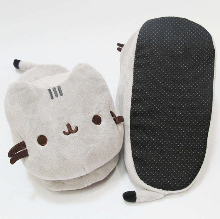 Cute Gray Cat Slippers - Ultimate Comfort!