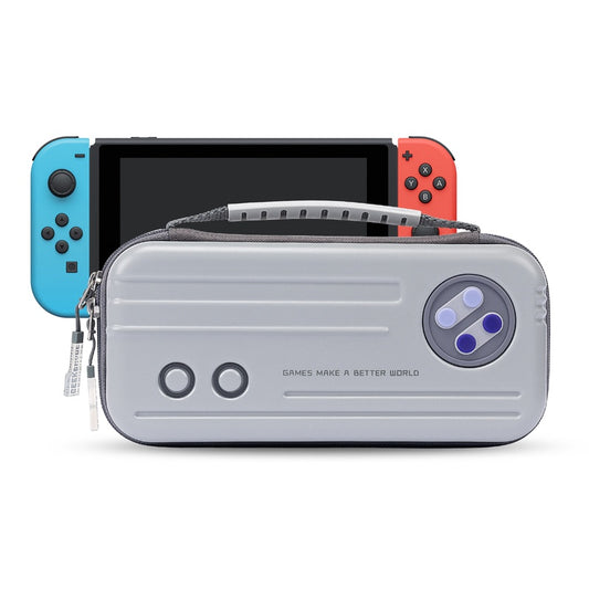 Gray Game Console Switch OLED Case Retro Switch Carrying Cases (8)