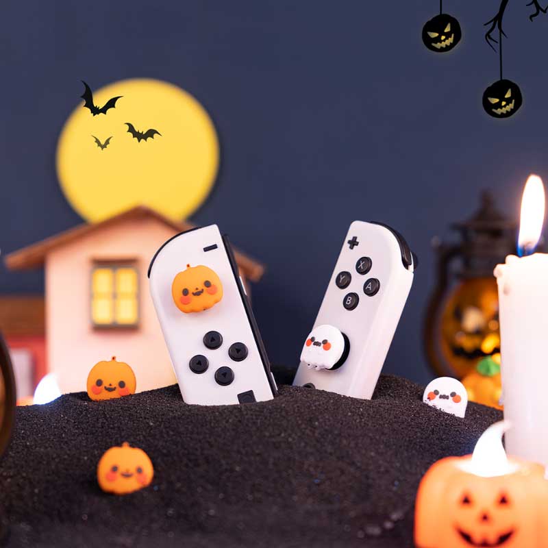 Switch Thumb Grip Caps with Halloween designs