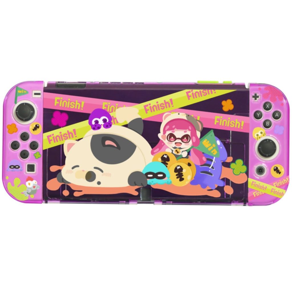 Kawaii Splatoon Switch OLED Case Kickstand Compatible Splatoon Switch Case Cover (2)