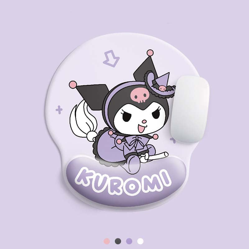 Cute Mouse Pad & Purple Keyboard Wrist Rest