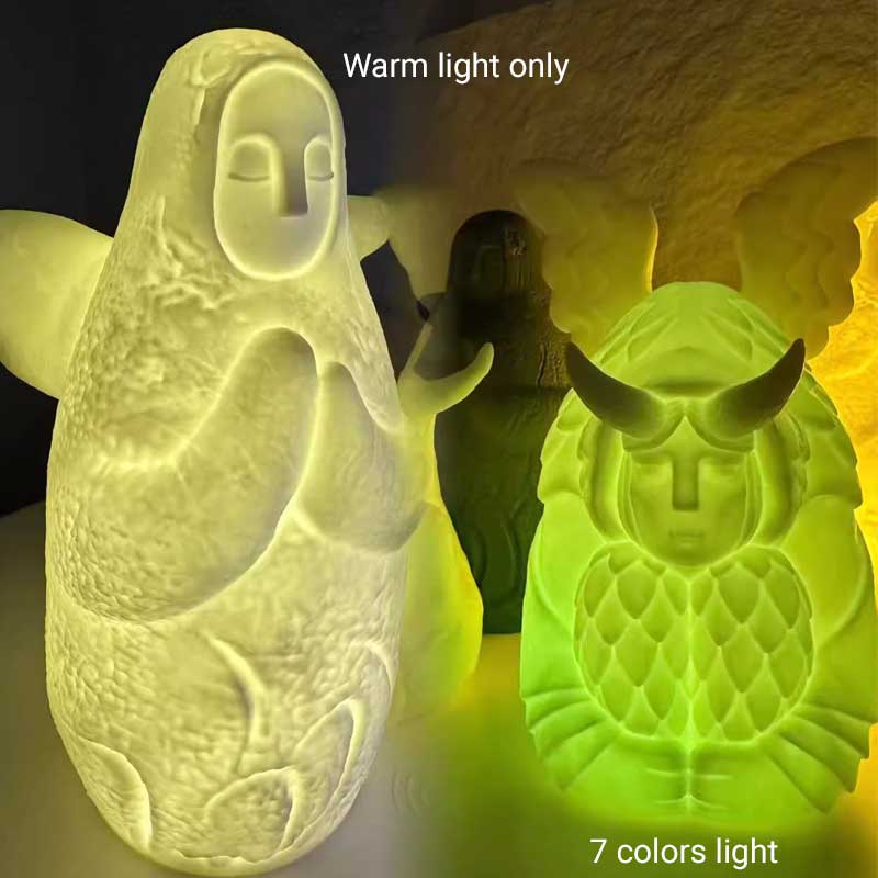 Zelda-inspired Hylia & Horned LED lamps