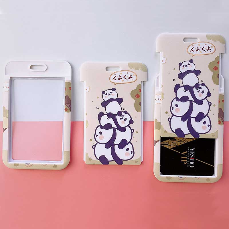 Panda Badge Holder with Wristlet and Pendant