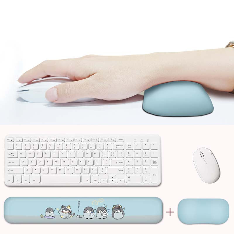Cute Penguin Mouse Mat with Wrist Rests