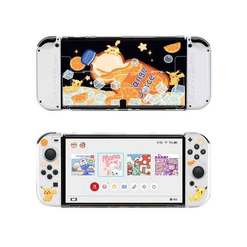 Pikachu Pokemon Switch Case Transparent Pokemon Switch OLED Covers (8)