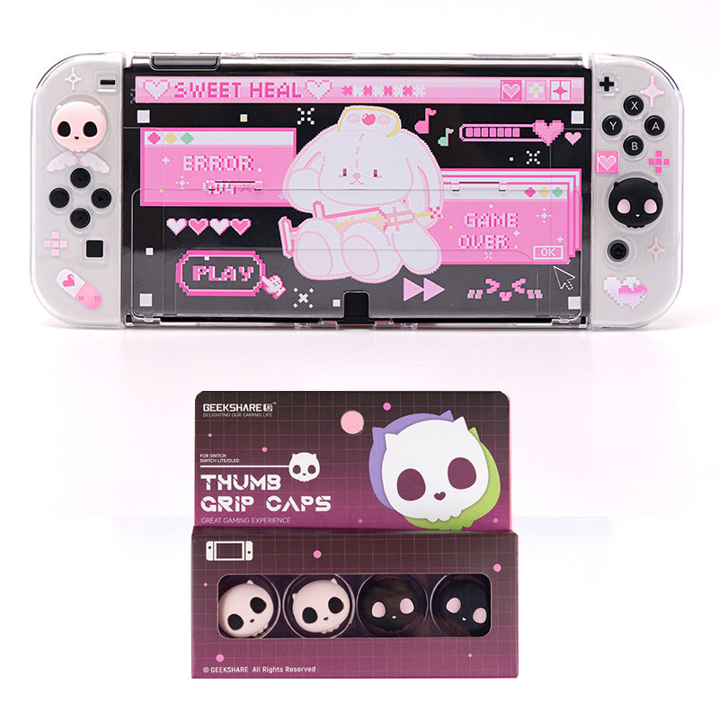 Pink Bunny Switch OLED Case Cute Rabbit Switch OLED Covers (3)
