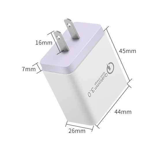QC3.0 3-Port USB Fast Charger Adapter