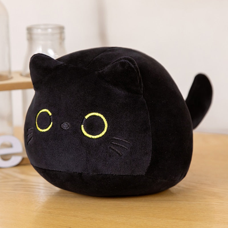 Fluffy Black Kawaii Kitty Plushie