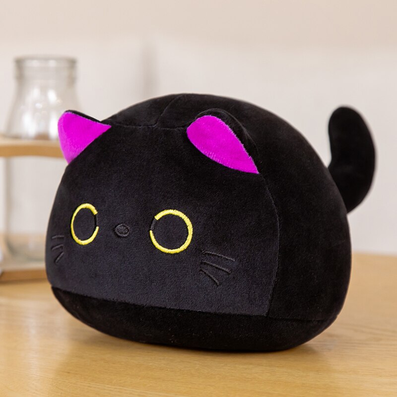 Fluffy Black Kawaii Kitty Plushie