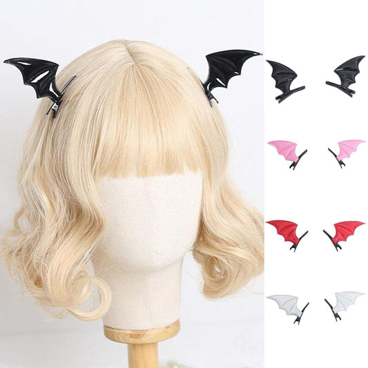 Bat Shaped Hair Clips - Plastic