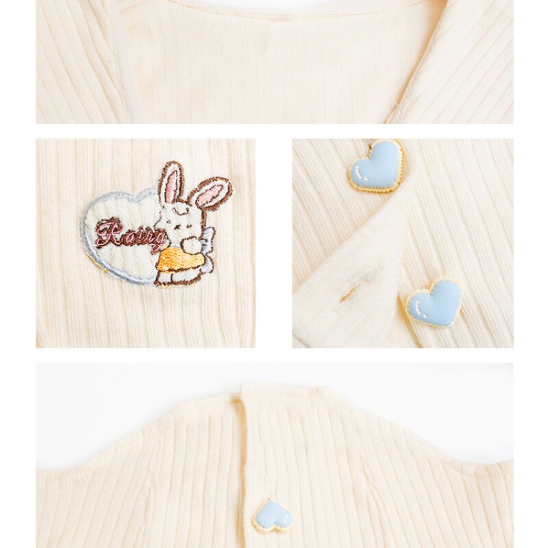 Blue & Cream Cute Bear Knitted Set