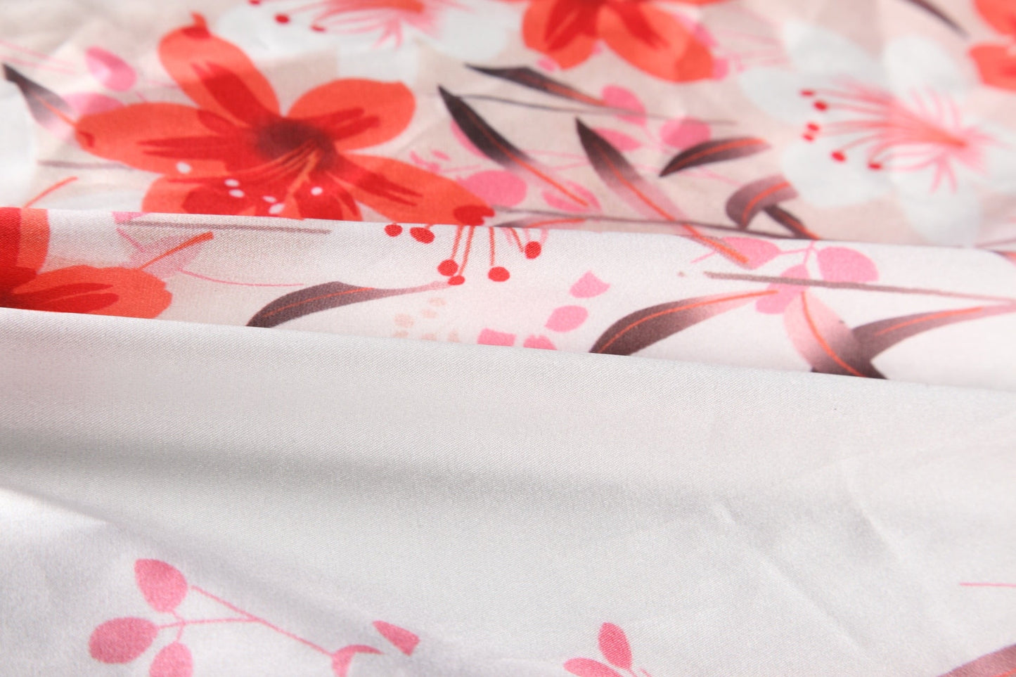 Red Floral Kimono Cosplay Robe