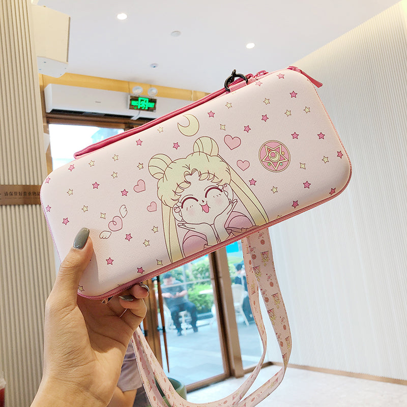 Sailor Moon Switch OLED Carrying Case Kawaii Usagi Tsukino Switch Storage Case (3)