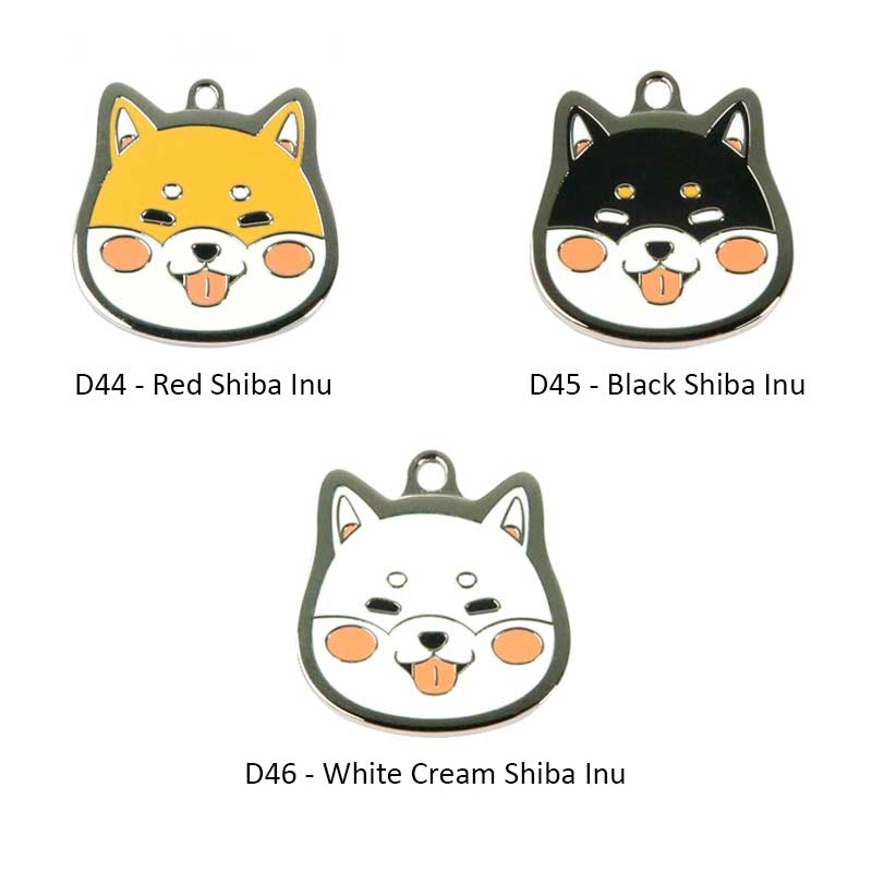 Shiba Dog ID Tags with Engraving