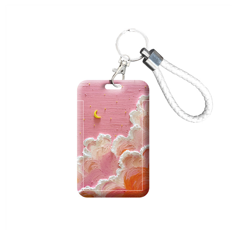 Sky ID Badge Holder Cute Student Card Holders Name Badge Holder Pastel Accessories (13)