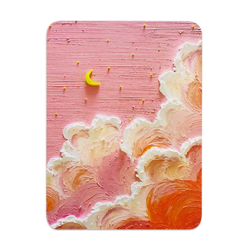 Sky Mouse Pad Aesthetic Sky and Clouds Painting Cloud Art Pastel Pink Mousepad Astronomy Gifts (3)