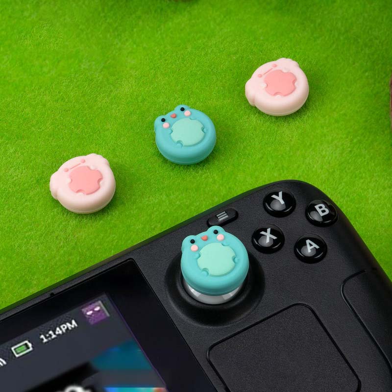Steam Deck Joystick Caps Cute Frog Steam Deck Thumb Grips (2)