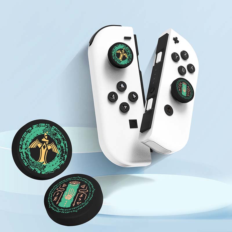 Tears of the Kingdom Switch OLED Thumb Grips Zelda Controller Joystick Caps (3)