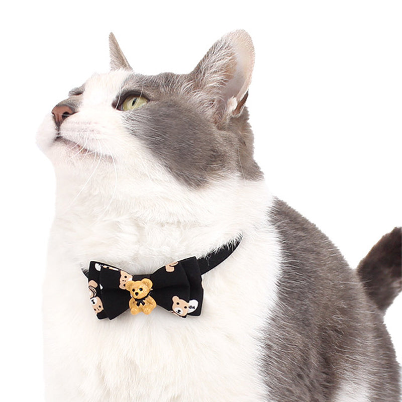 Teddy Bear Pet Collar with Charm