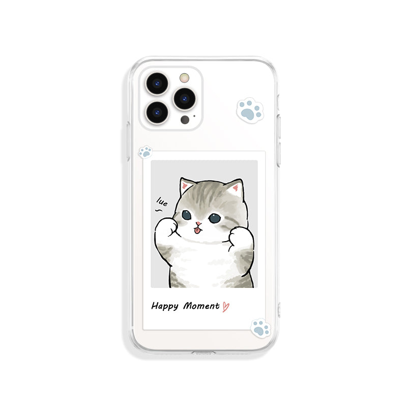 Transparent Cat iPhone Case Cute Cat Phone Case Kawaii Tabby Cat Mom Gifts Orange Tabby Cat Owner Gifts Cat Accessories (5)