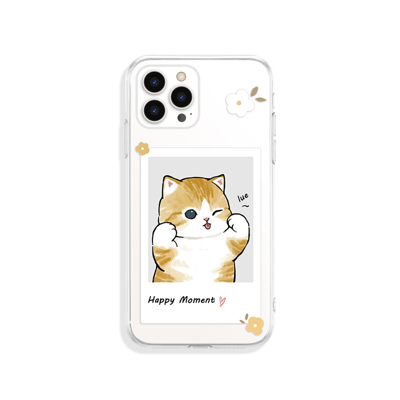 Transparent Cat iPhone Case Cute Cat Phone Case Kawaii Tabby Cat Mom Gifts Orange Tabby Cat Owner Gifts Cat Accessories (6)