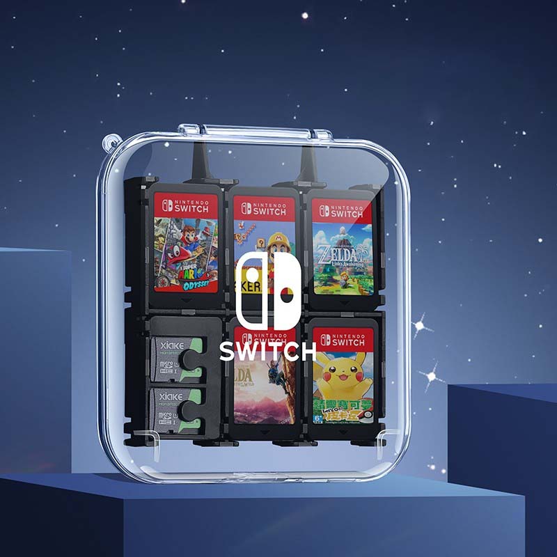 Transparent Switch Game Holder Cool Switch OLED Game Cartridge Cases 12 Slots (10)