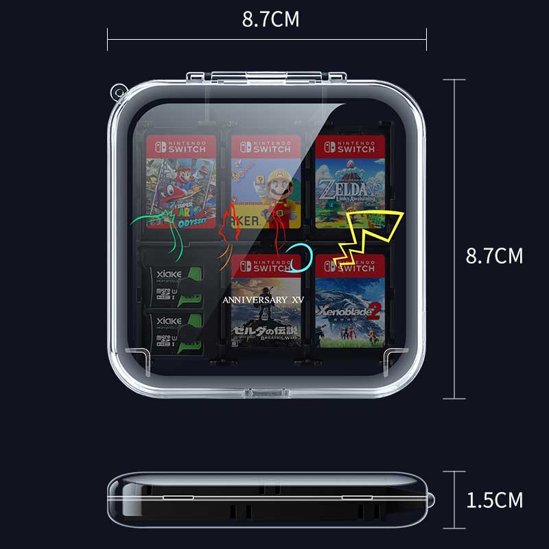 Transparent Switch Game Card Holder