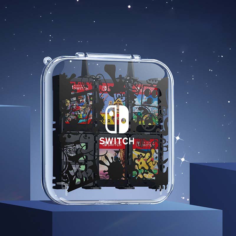 Transparent Switch Game Holder Cool Switch OLED Game Cartridge Cases 12 Slots (3)