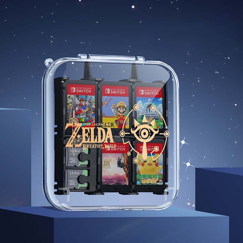 Transparent Switch Game Holder Cool Switch OLED Game Cartridge Cases 12 Slots (4)